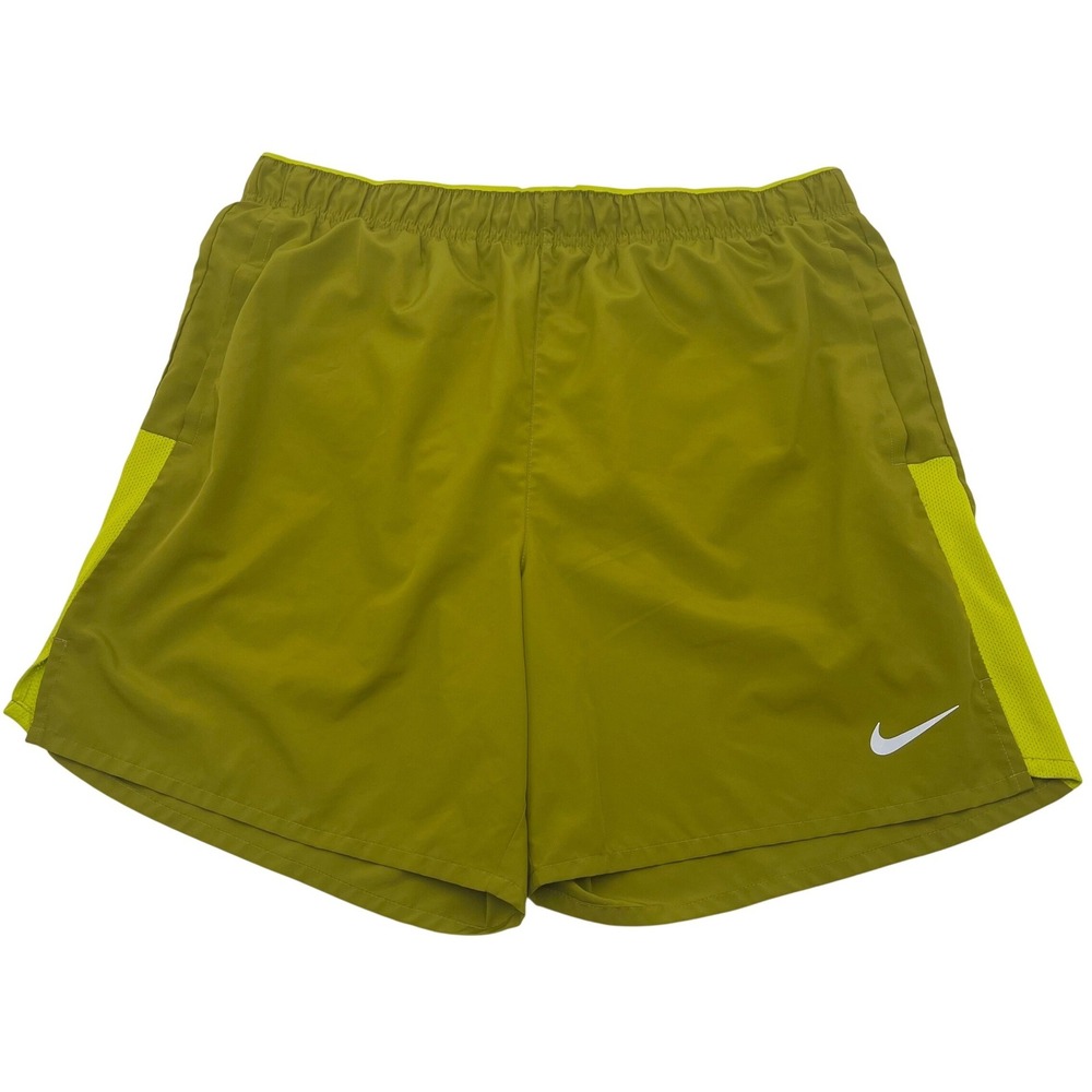 Nike Dri-FIT Men's Running Lined Shorts Olive Green Athletic Gym Workout‎ Large